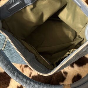 Stylish Blue Leather Cole Haan Bag